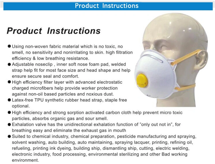 Factory Supply Disposable Dust Mask Ffp2&Ffp1